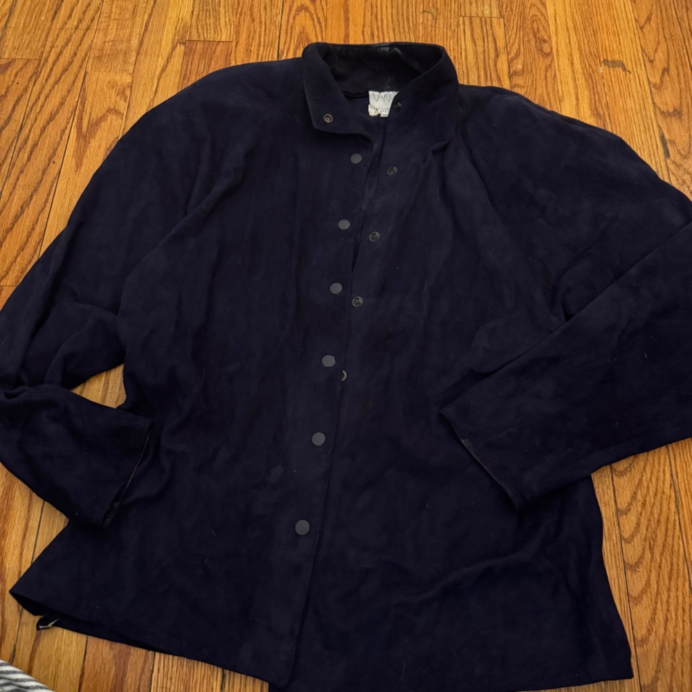 Vintage Ann Taylor Navy Suede Set